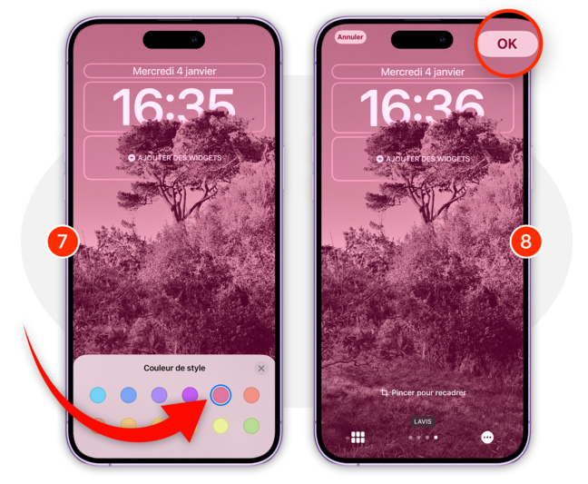 iOS • Appliquez un style de couleur aux photos de l’écran verrouillé iOS • Appliquez un style de couleur aux photos de l’écran verrouillé