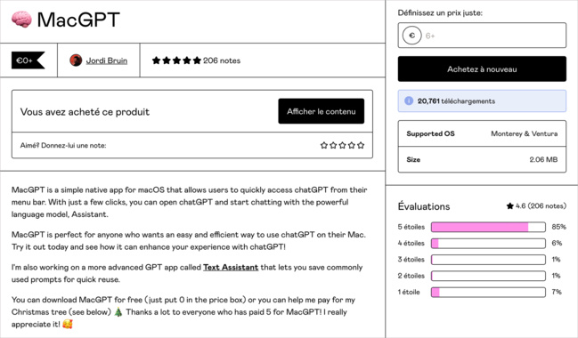 AI • Conversez avec une intelligence artificielle depuis votre Mac AI • Conversez avec une intelligence artificielle depuis votre Mac