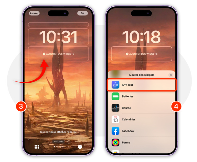 iOS • Placez un ou plusieurs messages texte sur l’écran d’accueil