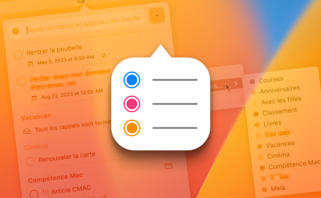 macOS • Reminders MenuBar donne accès aux rappels depuis la barre des menus