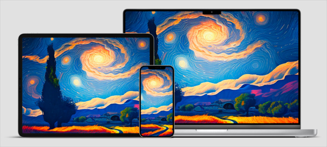 Mac • Quand macOS rencontre Van Gogh dans vos écrans Mac • Quand macOS rencontre Van Gogh dans vos écrans