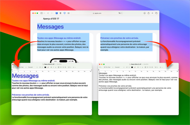macOS • Copiez du texte enrichi et collez-le en tant que texte brut
