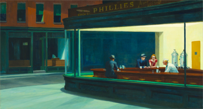 Illustration © Nighthawks d’Edward Hopper Illustration © Nighthawks d’Edward Hopper