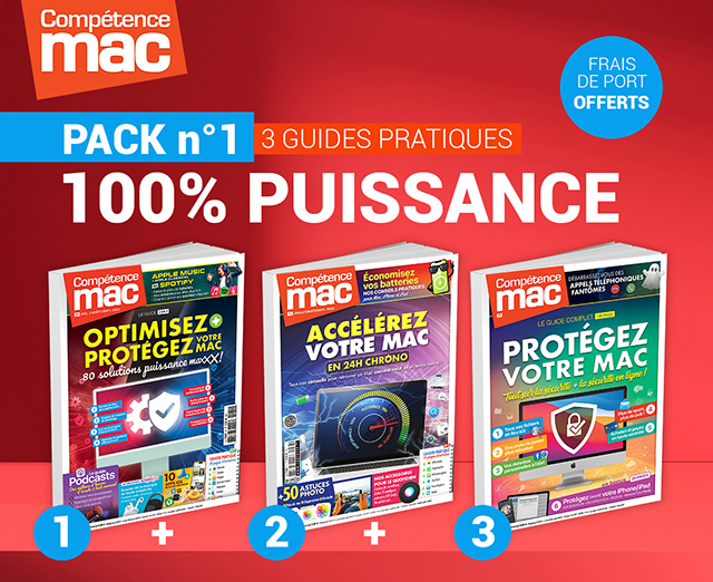 PACK n°1 : 100% Puissance (3 guides pratiques Compétence Mac)