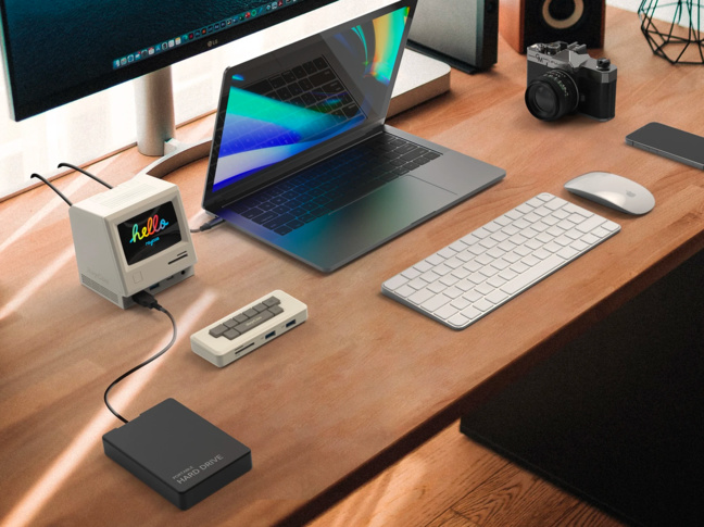 Gadget • Un concentrateur USB-C sous la forme d’un mini Mac 128k 