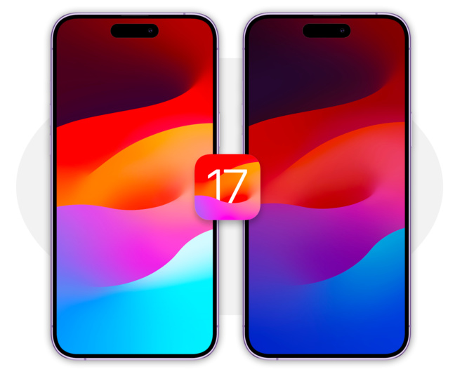 iPhone • Téléchargez la série complète des fonds d’écran pour iOS 17