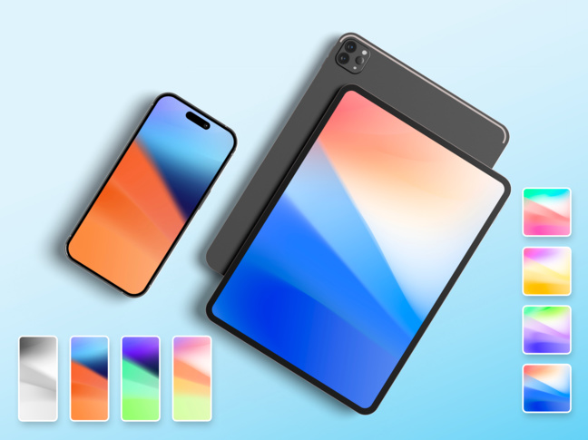 Fonds d’écran • Une collection de dégradés pour iPhone et iPad