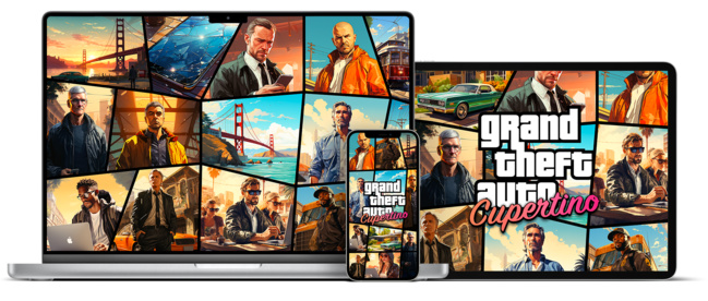 Fonds d’écran • Le personnel dirigeant d’Apple dans le style de GTA Fonds d’écran • Le personnel dirigeant d’Apple dans le style de GTA