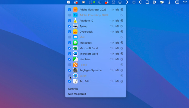 macOS • Quittez automatiquement les applications inutilisées