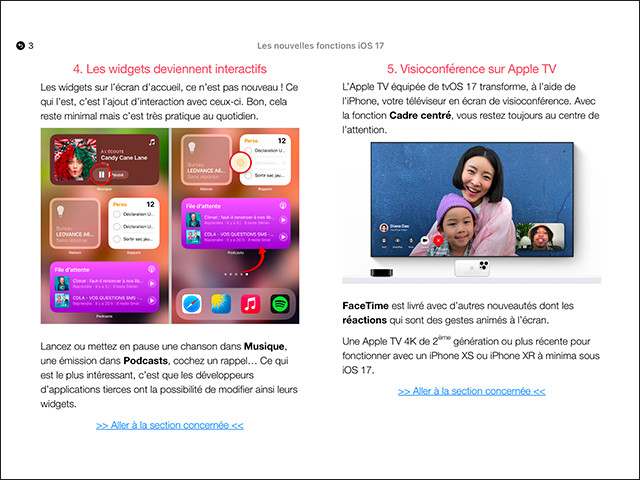 iOS 17 : les nouvelles fonctionnalités pour iPhone et iPad (ebook) MISE À JOUR : 17.4
