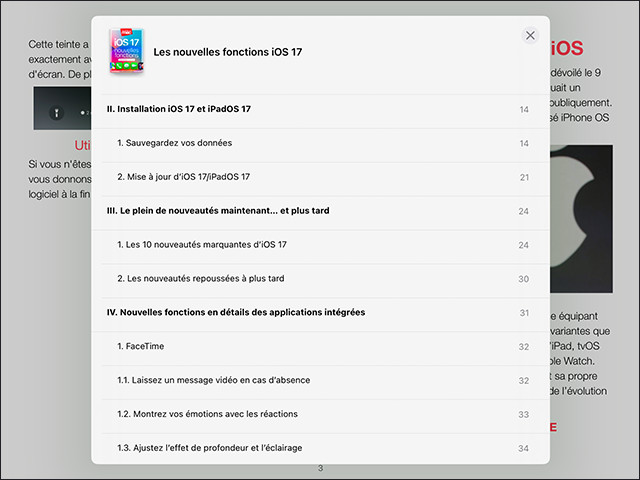 iOS 17 : les nouvelles fonctionnalités pour iPhone et iPad (ebook) MISE À JOUR : 17.4