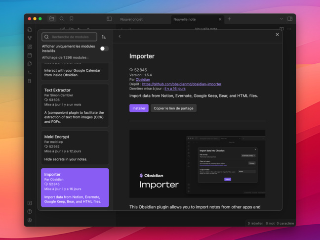 macOS • Obsidian importe vos notes et les conserve bien au chaud macOS • Obsidian importe vos notes et les conserve bien au chaud