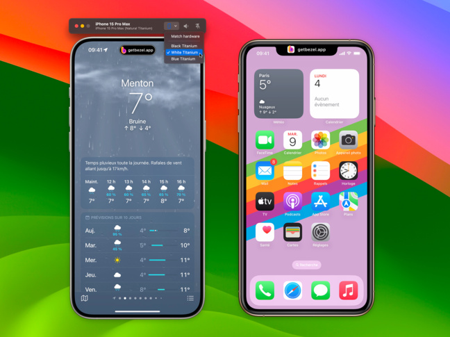 Mac • Simulez l’utilisation d’un iPhone sur l’écran du Mac avec Bezel Mac • Simulez l’utilisation d’un iPhone sur l’écran du Mac avec Bezel