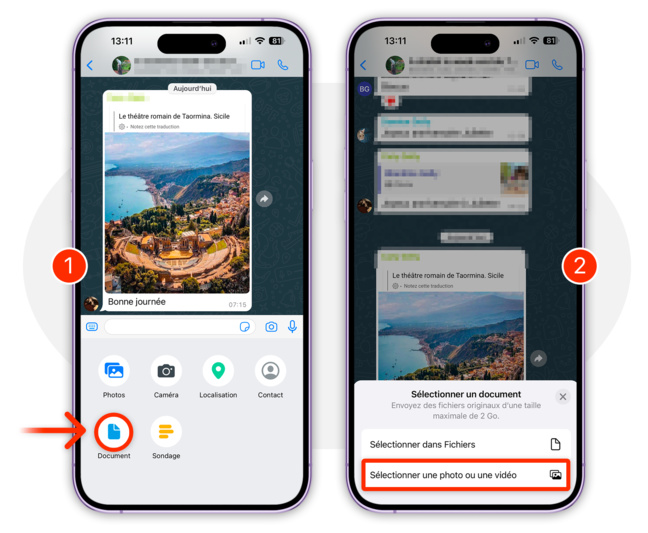Astuce • Préservez la qualité des photos et vidéos envoyées avec Whatsapp