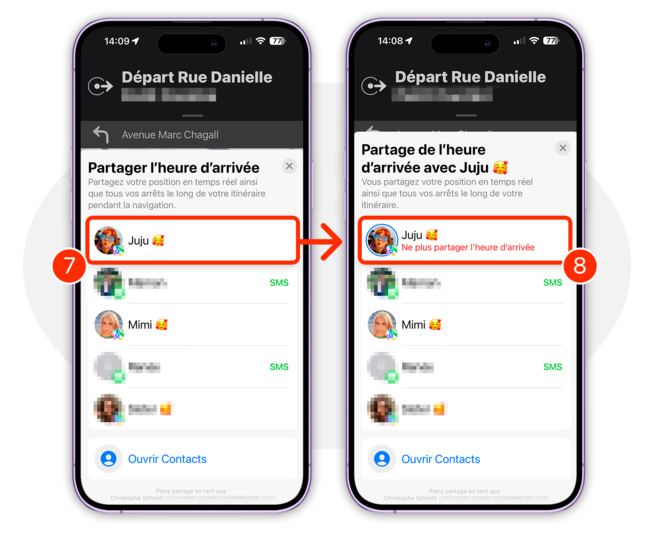 iOS • Partagez simplement votre position depuis votre iPhone