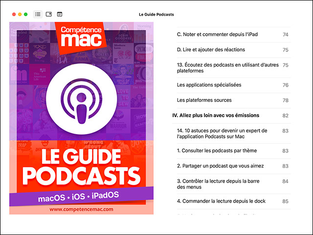 Le guide Podcasts pour macOS, iOS et iPadOS (ebook)