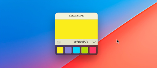 macOS • Déterminez rapidement la valeur chromatique d’un couleur à l’écran macOS • Déterminez rapidement la valeur chromatique d’un couleur à l’écran