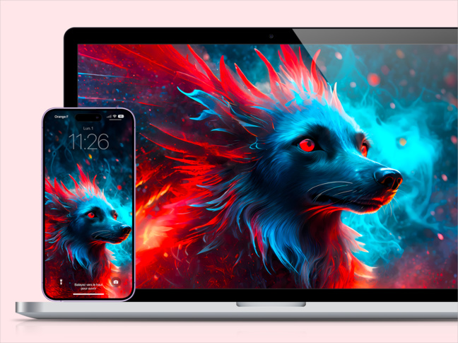 Fonds d’écran • 4 créations gratuites générées par intelligence artificielle pour Mac et iPhone Fonds d’écran • 4 créations gratuites générées par intelligence artificielle pour Mac et iPhone