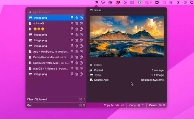 App • MacBoard, le gestionnaire de presse-papiers minimaliste et gratuit App • MacBoard, le gestionnaire de presse-papiers minimaliste et gratuit