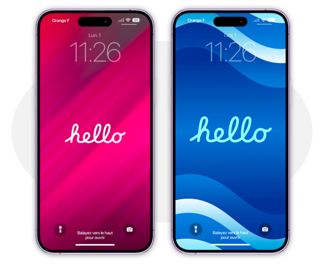 Fonds d’écran • Des arrière-plans pour iPhone qui disent Hello !