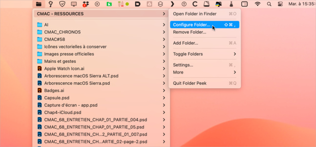 macOS • Retrouvez tous vos dossiers préférés à portée de clic dans la barre des menus macOS • Retrouvez tous vos dossiers préférés à portée de clic dans la barre des menus