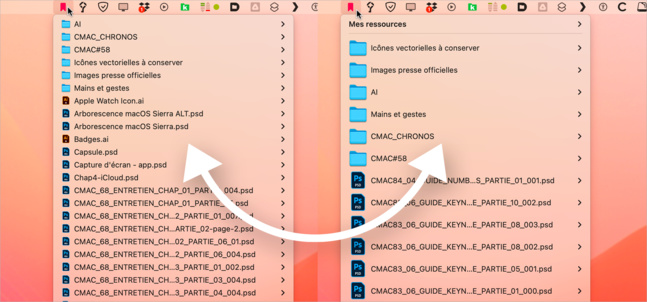 macOS • Retrouvez tous vos dossiers préférés à portée de clic dans la barre des menus macOS • Retrouvez tous vos dossiers préférés à portée de clic dans la barre des menus