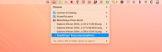 macOS • Retrouvez tous vos dossiers préférés à portée de clic dans la barre des menus macOS • Retrouvez tous vos dossiers préférés à portée de clic dans la barre des menus