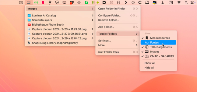macOS • Retrouvez tous vos dossiers préférés à portée de clic dans la barre des menus macOS • Retrouvez tous vos dossiers préférés à portée de clic dans la barre des menus