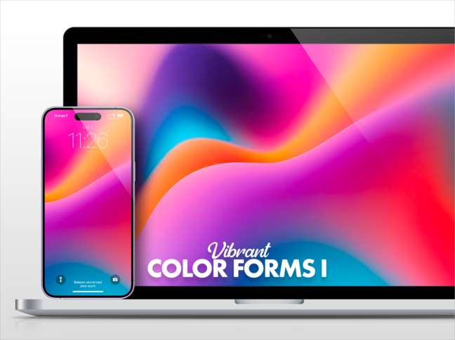 Fonds d'écran • Vibrant Color Forms, une collection signée Compétence Mac