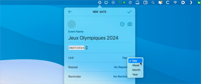 macOS • Ajoutez des comptes à rebours pour tous vos événements macOS • Ajoutez des comptes à rebours pour tous vos événements