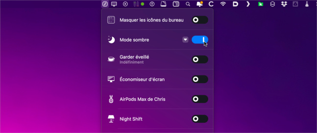 macOS • De nombreuses options à portée de clic avec One Switch