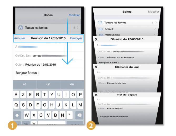 Astuce iPhone iPad • Gérer plusieurs e-mails simultanément Astuce iPhone iPad • Gérer plusieurs e-mails simultanément