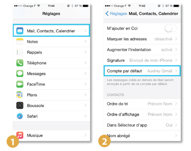 Astuce iPhone iPad • Définir le compte d’envoi par défaut de vos e-mails Astuce iPhone iPad • Définir le compte d’envoi par défaut de vos e-mails