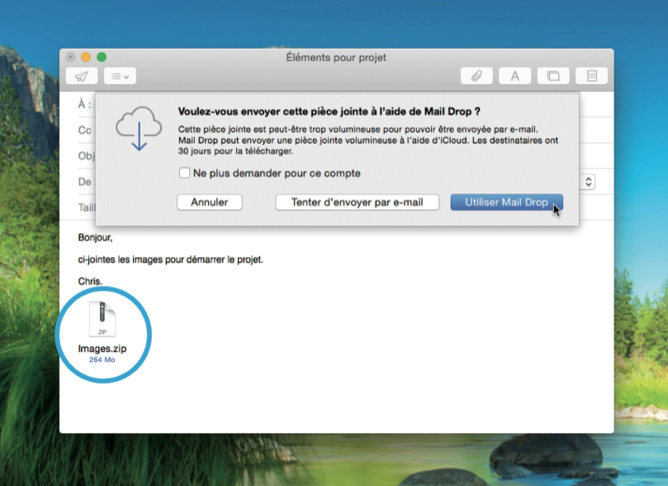 Astuce Mac • Envoyer des pièces jointes (très) volumineuses par e-mail Astuce Mac • Envoyer des pièces jointes (très) volumineuses par e-mail