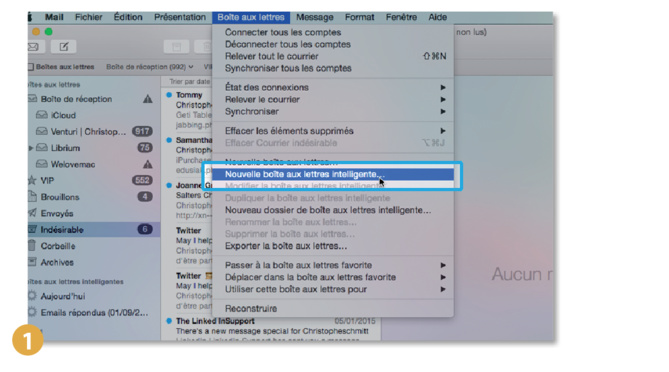 Astuce Mac • Trier ses e-mails avec les boîtes aux lettres intelligentes Astuce Mac • Trier ses e-mails avec les boîtes aux lettres intelligentes