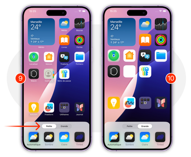 iOS 18 • Focus sur l’agencement et la personnalisation de l’écran d’accueil iOS 18 • Focus sur l’agencement et la personnalisation de l’écran d’accueil