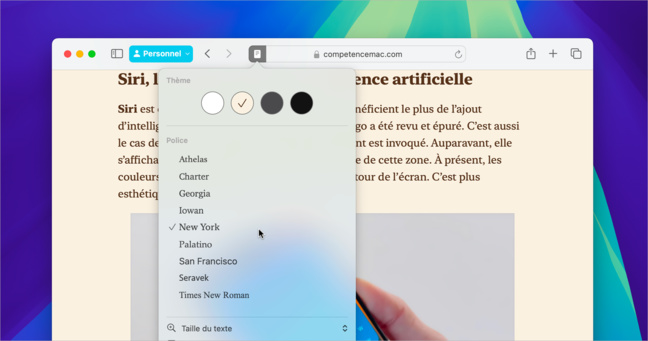 Safari • Focus sur le nouveau mode lecteur de macOS Sequoia et iOS 18 Safari • Focus sur le nouveau mode lecteur de macOS Sequoia et iOS 18
