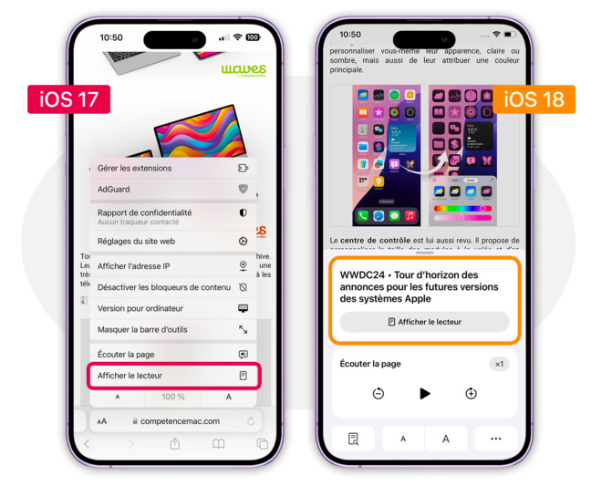 Safari • Focus sur le nouveau mode lecteur de macOS Sequoia et iOS 18 Safari • Focus sur le nouveau mode lecteur de macOS Sequoia et iOS 18