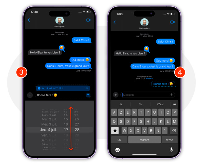 iOS 18 • Comment programmer un message pour un envoi en différé iOS 18 • Comment programmer un message pour un envoi en différé