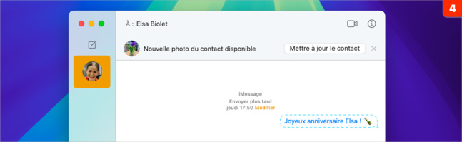 macOS Sequoia • Comment envoyer un message à une date ultérieure ? macOS Sequoia • Comment envoyer un message à une date ultérieure ?