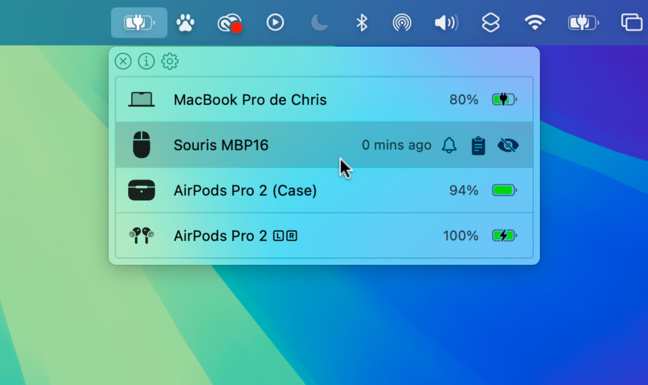 macOS • L’état des batteries de vos appareils toujours sous les yeux macOS • L’état des batteries de vos appareils toujours sous les yeux
