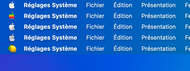 macOS • Changez l’icône du menu Pomme dans la barre des menus macOS • Changez l’icône du menu Pomme dans la barre des menus