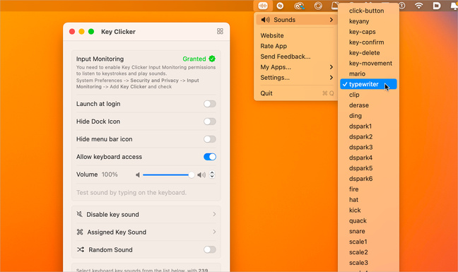 macOS • Sonorisez votre clavier avec des sons de touches mécaniques macOS • Sonorisez votre clavier avec des sons de touches mécaniques