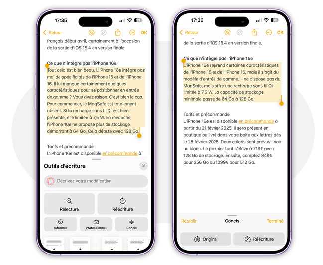 iOS • Toutes les nouveautés liées à Apple Intelligence incluses dans iOS 18.4 iOS • Toutes les nouveautés liées à Apple Intelligence incluses dans iOS 18.4