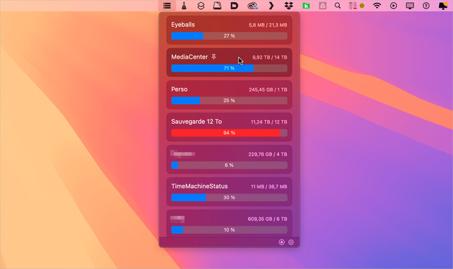 macOS • Consultez le niveau d’occupation de vos disques externes en un clic macOS • Consultez le niveau d’occupation de vos disques externes en un clic
