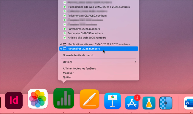 macOS • Gérez les fenêtres de documents directement depuis le dock macOS • Gérez les fenêtres de documents directement depuis le dock