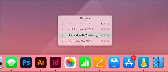 macOS • Gérez les fenêtres de documents directement depuis le dock macOS • Gérez les fenêtres de documents directement depuis le dock