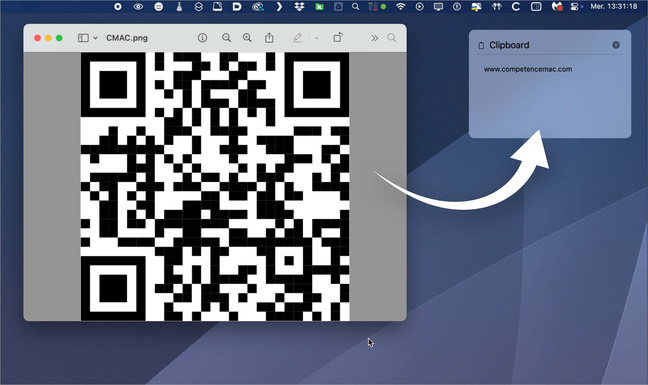 macOS • Comment lire un code QR directement depuis l’écran de son Mac macOS • Comment lire un code QR directement depuis l’écran de son Mac