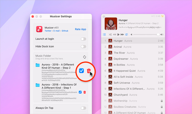 macOS • Musicer, un lecteur léger et original pour votre musique stockée localement