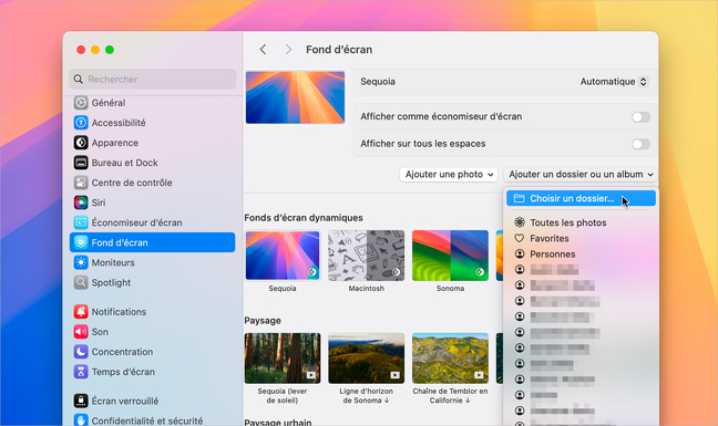 Pratique • Comment afficher à la suite les fonds d’écran d’un dossier sur Mac